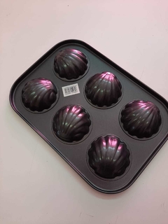 Molde Teflon, budin, muffin, cupcake Ostra x 6