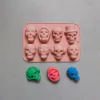 Molde de Silicona x 8 Calaveras Bombones Halloween