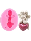 Molde de Silicona Angel sobre corazon