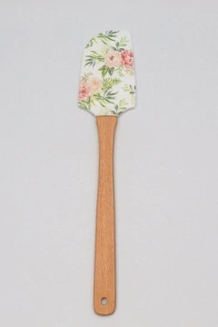 Espátula de Silicona ROSAS , Mango de madera reforzado 32cm - comprar online