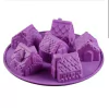Molde de Silicona x 6 Casas / Casitas Budinera