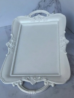 Bandeja Rectangular Vintage De Plastico 40 x 25cm - comprar online