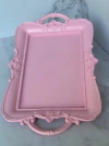 Bandeja Rectangular Vintage De Plastico 40 x 25cm
