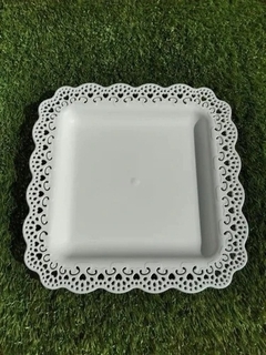 Bandeja Cuadrada De Plastico 25 x 25 x 2cm