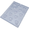 Molde Placa Mini Corazones Diamante x 13u.
