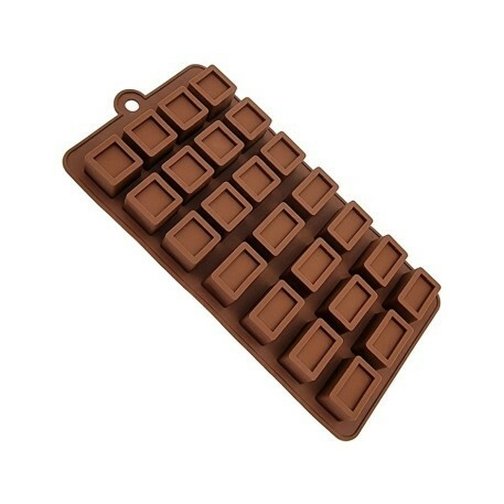 Molde de Silicona Bombones (Rectangulo, cuadrado con borde)