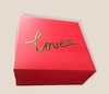 Caja Roja Bisagra Love Dorado