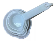 Set de 5 Tazas Medidoras de plastico (1/8 cup, 1/4 cup, 1/3 cup, 1/2 cup, 1 cup)