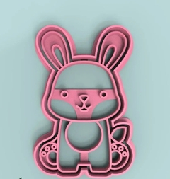 Cortante Conejo cuerpo con sello 9cm Pascua