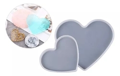 Set x 2 Moldes de Silicona Corazon Apto Resina - comprar online