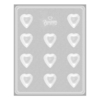 Molde Placa Acetato Corazones x 11 Parpen