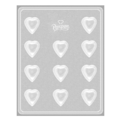 Molde Placa Acetato Corazones x 11 Parpen