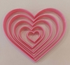 Set Cortante Corazones de 2 a 10 cm