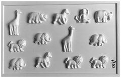 Molde Placa Acetato Animalitos de la Selva