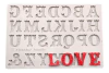 Abecedario Letras de Silicona Circo Vintage
