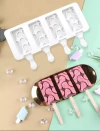 Molde De Silicona Helado Con Diseño x4