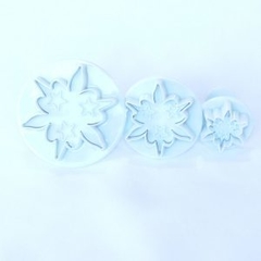 Set x 3 Cortante con Expulsor Copo de Nieve con estrellas