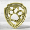Cortante Huella Escudo Paw Patrol 7.5cm