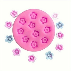 Molde de Silicona x 10 mini flores de cerezo