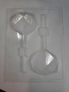Molde Chupetin Corazon Diamante x 2