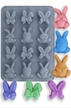 Molde De Silicona x12 Figuras De Conejo