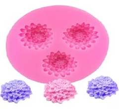 Molde De Silicona Flor Crisantemo x3