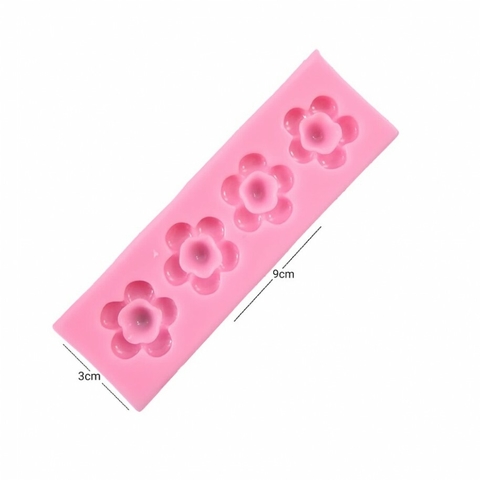 Molde Silicona 4 Flores Silvestres