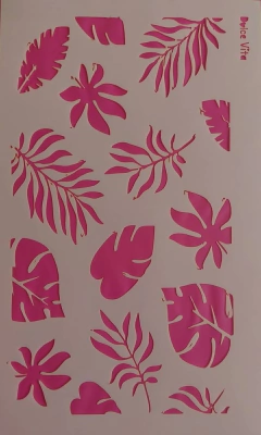 Stencil Hojas Tropicales 1