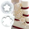 Set x 4 Cortantes Pétalos de Flor Peonia