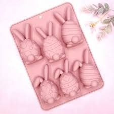 Molde De Silicona Pascua Huevo Conejo
