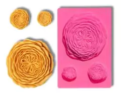 Molde Silicona Rosa Austin - Suculenta x 3