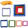 Set x 5 Cortantes Cuadrado con ondas