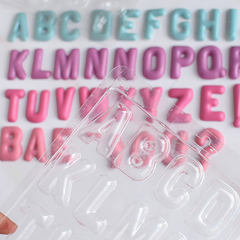 Molde Placa Acetato Abecedario Letras redondeadas Parpen