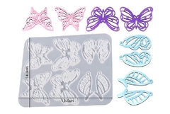 Molde de Silicona apto resina Mariposas - Alas 14.3 x 16.6cm