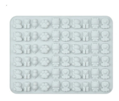 Molde Silicona Mini Osito -León-Hipopotamo-Huella