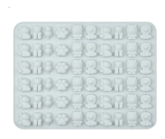 Molde Silicona Mini Osito -León-Hipopotamo-Huella