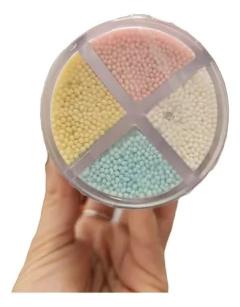 Mix x 4 celdas Micro perlas pastel PASTELAR (celeste, blanco, rosa, amarillo) - comprar online