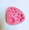 Molde de silicona Flores x 3
