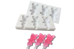 Molde Silicona Osito chico/Helado/Paleta/ Ice Pop x 3