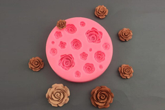Molde de Silicona x 16 rosas pequeñas varias