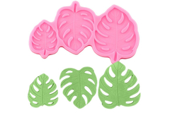 Molde de Silicona x 3 Hojas Tropicales