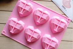 Molde de Silicona Corazon Diamante x 6 en internet