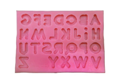Molde de Silicona Abecedario Letras Alfabeto Rayadas
