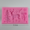 MOLDE SILICONA RENO Y PINO NAVIDEÑO