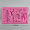 MOLDE SILICONA RENO Y PINO NAVIDEÑO