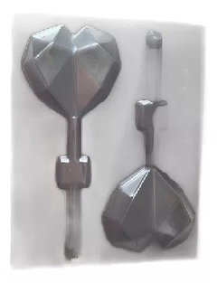 Molde De Acetato Paleta Corazón Diamante