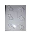 Molde Placa Mini Dinosaurios x 6