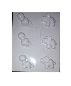 Molde Placa Mini Dinosaurios x 6