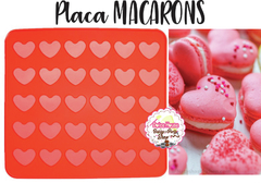 Placa Silicona Macarons Corazon