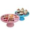Posa torta plastico con pie 32cm ROSA